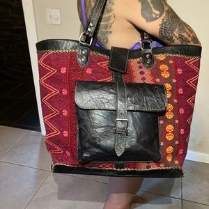 Bohemian leather bag